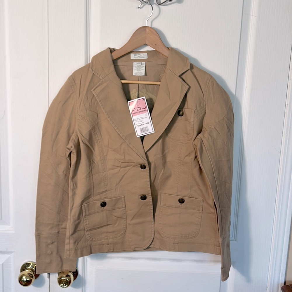 NWT FRENCH DRESSING STRETCH DENIM JACKET BUTTONS DOWN available in sizes S/M/L